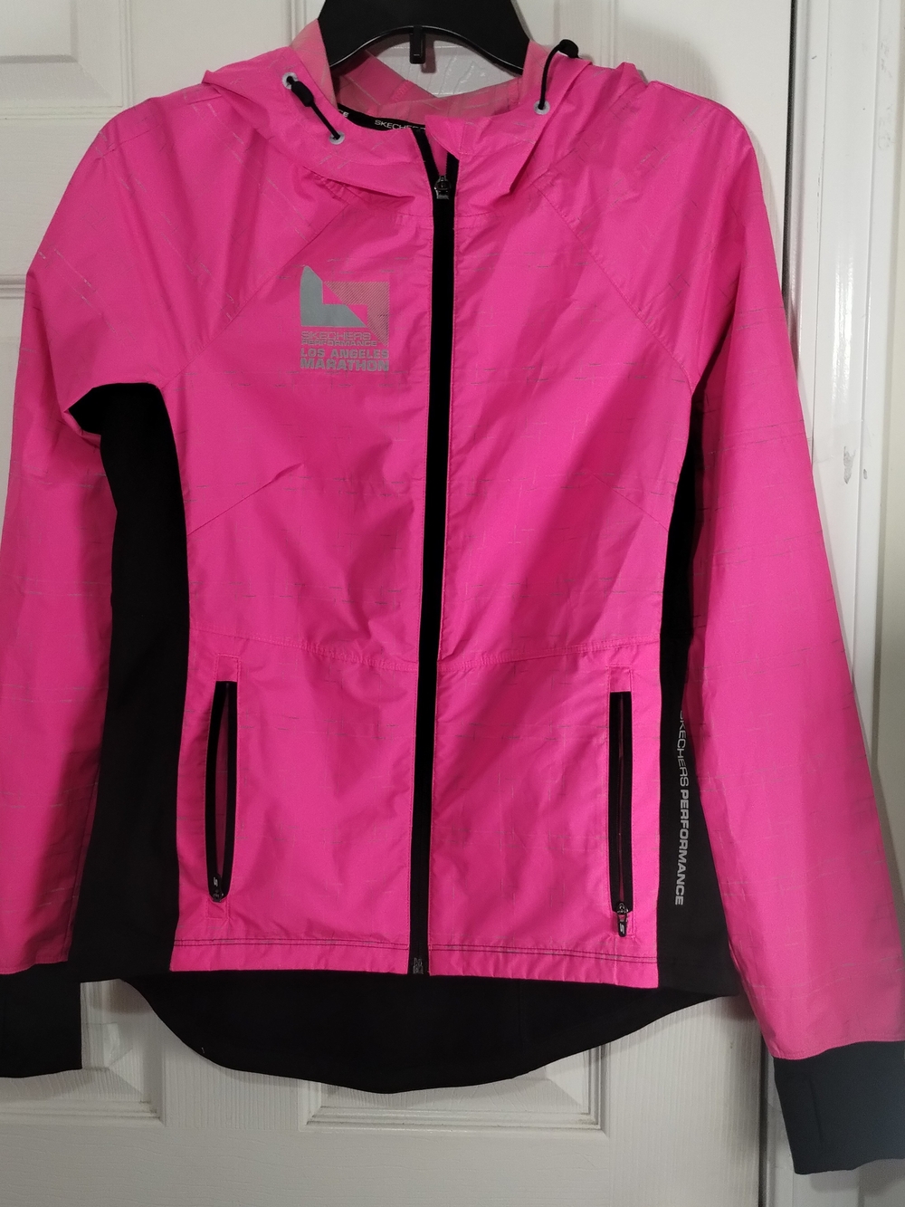 Skechers Performance Pink/Black Hooded Windbreaker Jacket